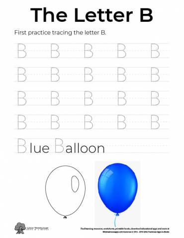 Practice Tracing the Letter B