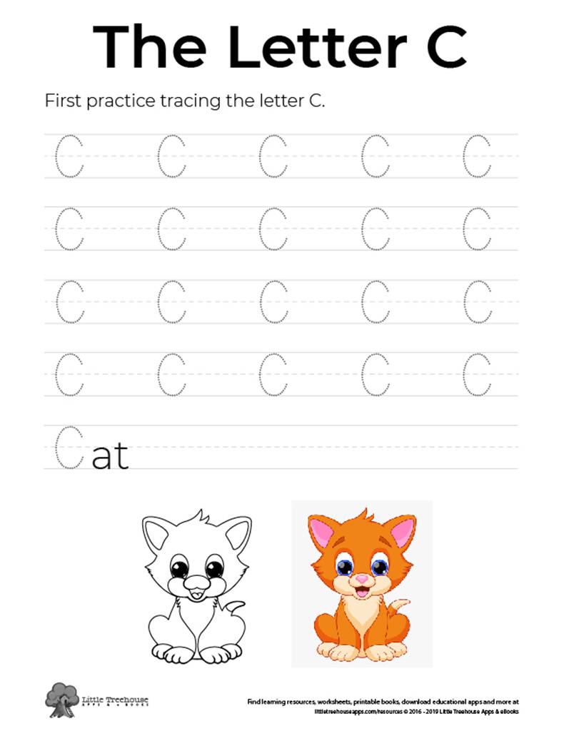 Practice Tracing the Letter C