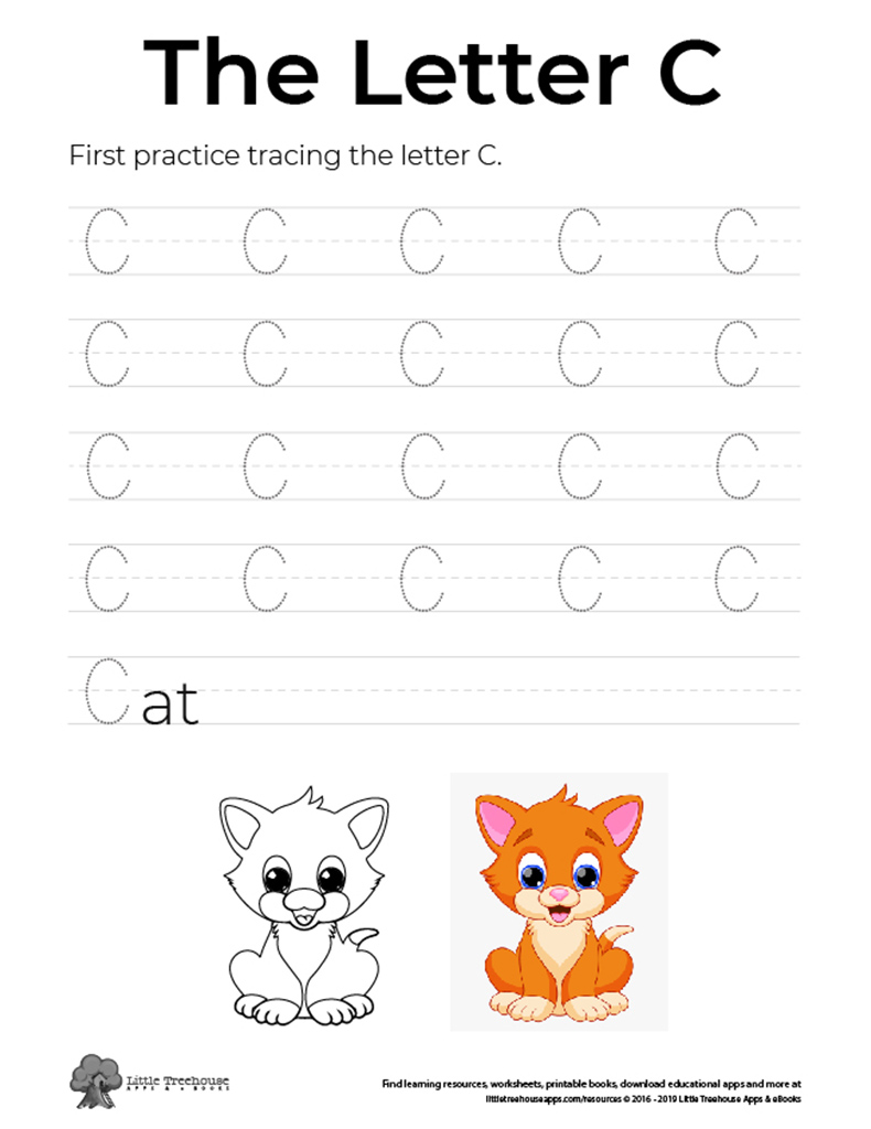 Practice Tracing the Letter C