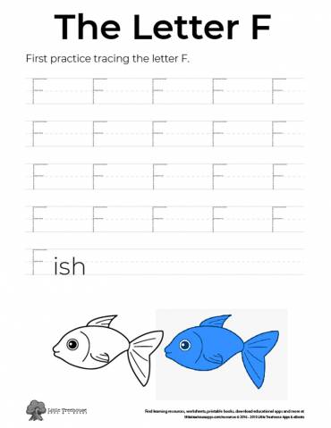 Practice Tracing the Letter F